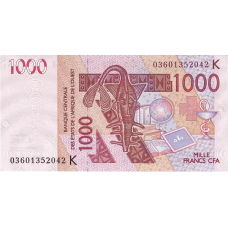 P715Ka Senegal - 1000 Francs Year 2003